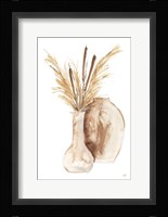 Vase Cattails Framed Print