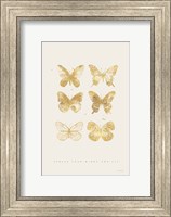 Six Gold Butterflies Fine Art Print