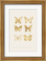 Six Gold Butterflies Fine Art Print