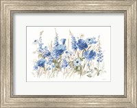 Wildflowers in Bloom I Blue Fine Art Print