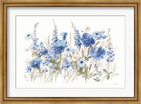 Wildflowers in Bloom I Blue Fine Art Print