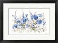 Wildflowers in Bloom I Blue Framed Print