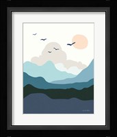 Hills and Valleys II Blue Fine Art Print