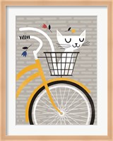 Cruising Cat Yellow Fine Art Print