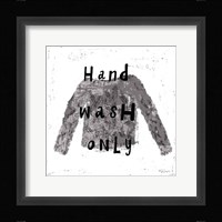 Laundry Rules IV BW Framed Print