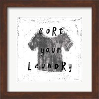 Laundry Rules III BW Fine Art Print