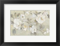 Romantic Spring Flowers I White Horizontal Fine Art Print
