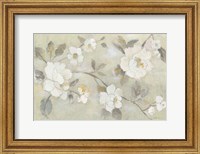 Romantic Spring Flowers I White Horizontal Fine Art Print