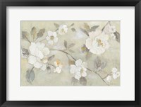 Romantic Spring Flowers I White Horizontal Fine Art Print