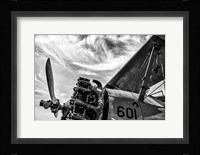 Aero Maquina Big Yellow BW Framed Print