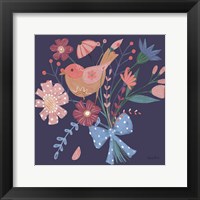 Royal Birds V Purple Framed Print