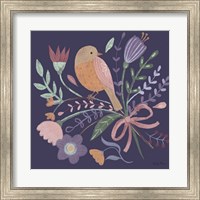 Royal Birds IV Purple Fine Art Print