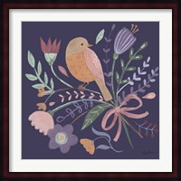 Royal Birds IV Purple Fine Art Print