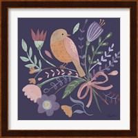 Royal Birds IV Purple Fine Art Print