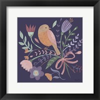 Royal Birds IV Purple Framed Print