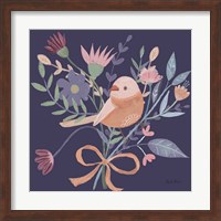Royal Birds III Purple Fine Art Print