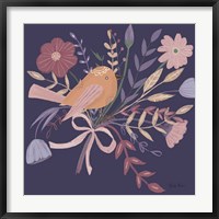 Royal Birds II Purple Fine Art Print