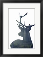 Forest Deer Silhouette Fine Art Print