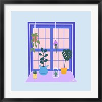 Blue Indoor Garden Fine Art Print