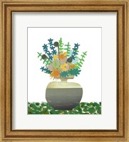 Soft Blooms In Gray Vase Fine Art Print