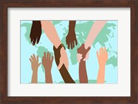 Reaching Out Around The World Fine Art Print