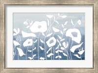 Blue And White Floral Garden Fine Art Print