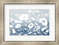Blue And White Floral Garden Fine Art Print