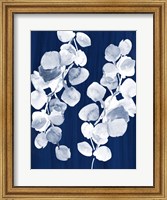 Eucalyptus Leaves on Navy Fine Art Print