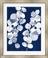 Eucalyptus Leaves on Navy Fine Art Print