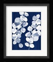 Eucalyptus Leaves on Navy Fine Art Print