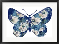 Floral Indigo Butterfly Fine Art Print