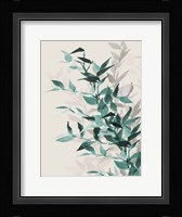 Green Tonal Leaves II Fine Art Print