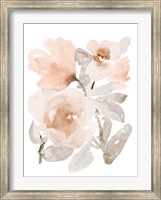 Peach Tranquil Florals I Fine Art Print