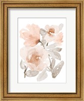 Peach Tranquil Florals I Fine Art Print