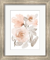 Peach Tranquil Florals I Fine Art Print