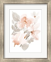 Peach Tranquil Florals II Fine Art Print