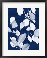 Simple Leaves on Navy Fine Art Print