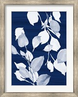 Simple Leaves on Navy Fine Art Print