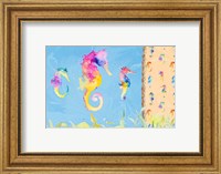 Vibrant SeaHorse Trio Fine Art Print