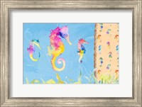 Vibrant SeaHorse Trio Fine Art Print