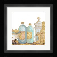 Gold Bath Accessories I Framed Print