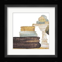 Gold Bath Accessories III Framed Print