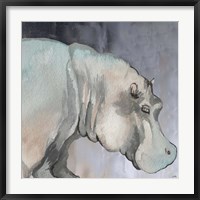 Thoughtful Hippo Fine Art Print