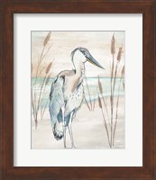 Heron By Beach Grass I Fine Art Print