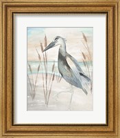 Heron by Beach Grass II Fine Art Print