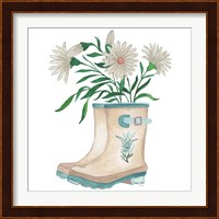 Floral Rain Boots Fine Art Print