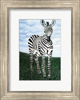 At Attention Zebra Fine Art Print