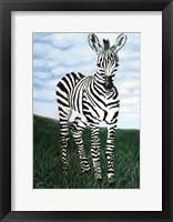 At Attention Zebra Fine Art Print