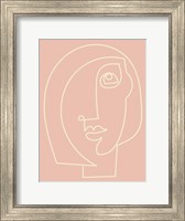 Figure Line Woman on Blush Fine Art Print
