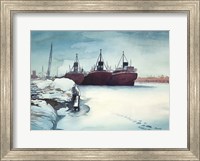 Frozen Dock Fine Art Print